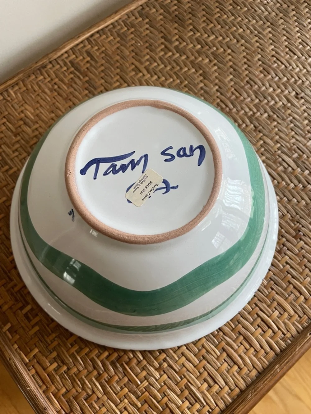 Tam San Designs Whimsy Fish & Shell Bowl w/Original Tag - 9 1/4”